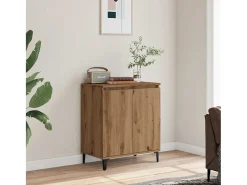 Aparador madera contrachapada roble artisian 60x35x70 cm
