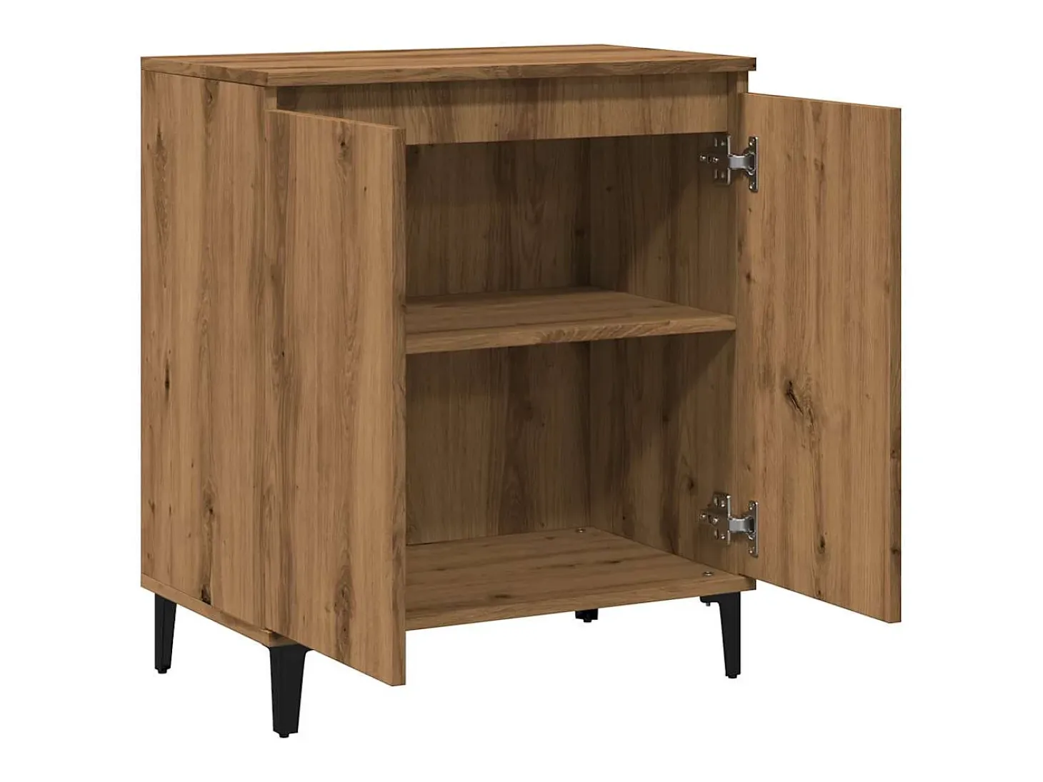 Aparador madera contrachapada roble artisian 60x35x70 cm
