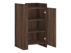 Aparador madera contrachapada marrón roble 45x35x75 cm