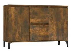 Aparador madera contrachapada color roble ahumado 104x35x70 cm ES72417
