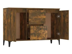 Aparador madera contrachapada color roble ahumado 104x35x70 cm ES72417