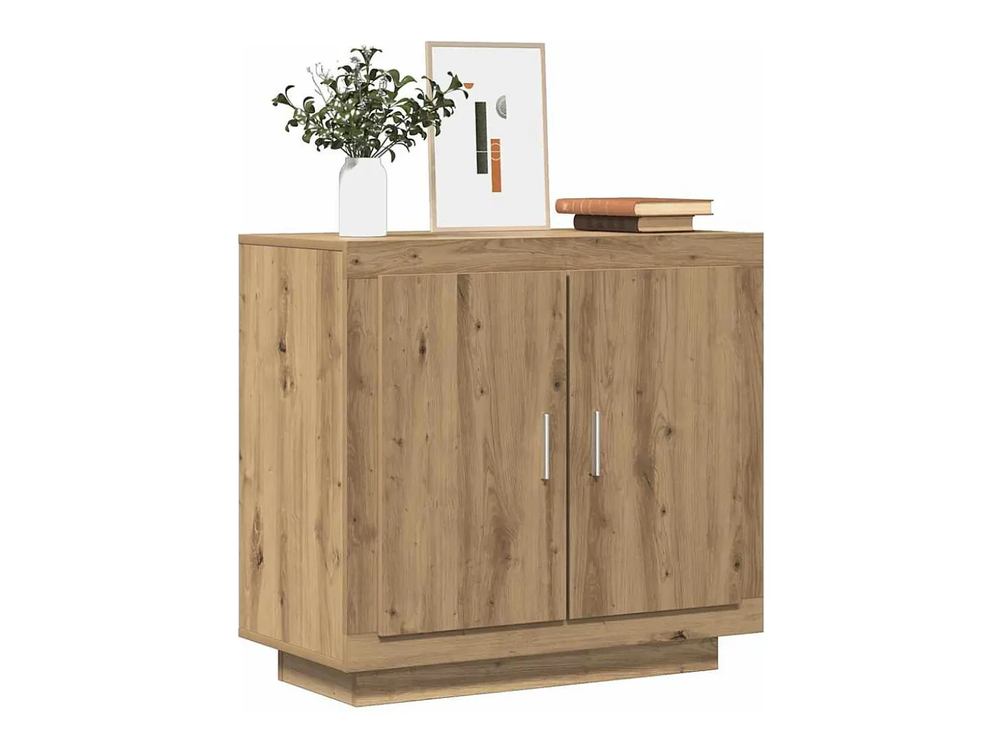Aparador madera contrachapada roble artisian 80x40x75 cm