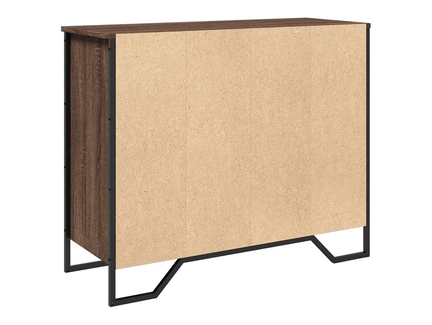 Aparador madera contrachapada roble marrón 91x35,5x74,5 cm