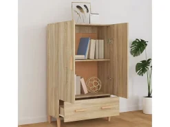 Aparador madera contrachapada roble Sonoma 70x31x115 cm