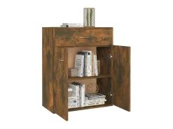 Aparador madera contrachapada color roble ahumado 60x30x75 cm ES74200