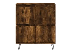 Aparador madera contrachapada color roble ahumado 60x35x70 cm ES36329