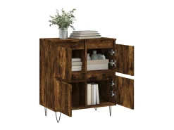 Aparador madera contrachapada color roble ahumado 60x35x70 cm ES36329