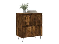 Aparador madera contrachapada color roble ahumado 60x35x70 cm ES36329