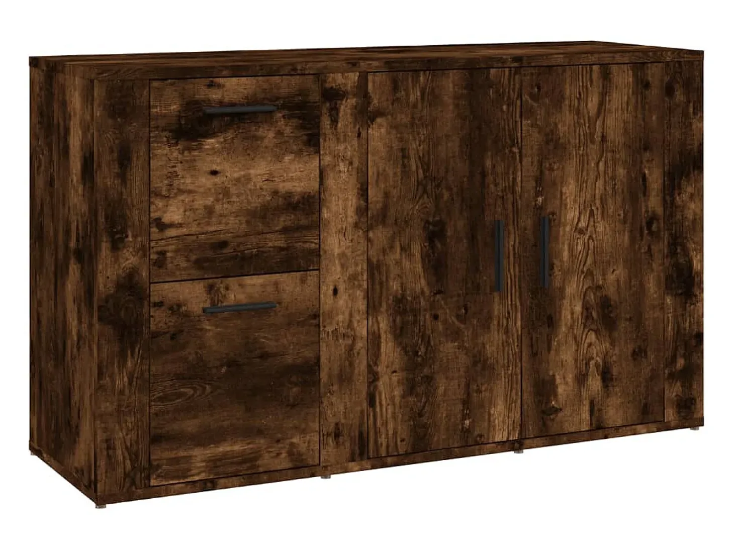 Aparador madera contrachapada roble ahumado 100x33x59,5 cm ES28995