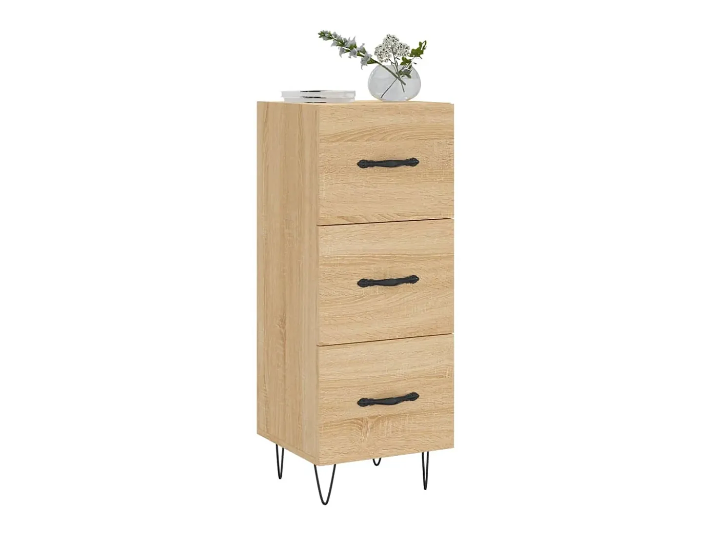 Aparador madera contrachapada color roble Sonoma 34,5x34x90 cm ES86164