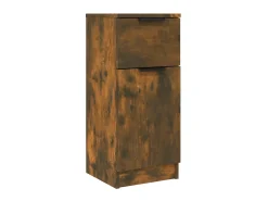 Aparador madera contrachapada color roble ahumado 30x30x70 cm ES18439