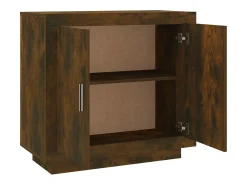 Aparador madera contrachapada color roble ahumado 80x40x75 cm