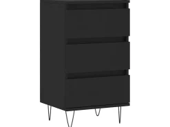 Aparador madera de ingeniería negro 40x35x70 cm ES81887