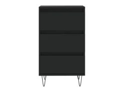 Aparador madera de ingeniería negro 40x35x70 cm ES81887