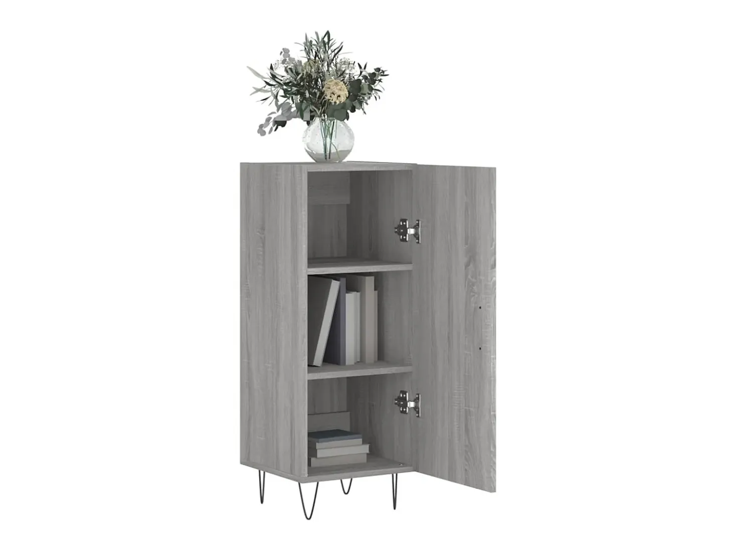 Aparador madera de ingeniería gris Sonoma 34,5x34x90 cm ES66365