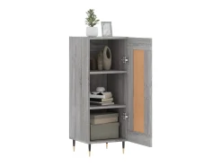 Aparador madera de ingeniería gris Sonoma 34,5x34x90 cm