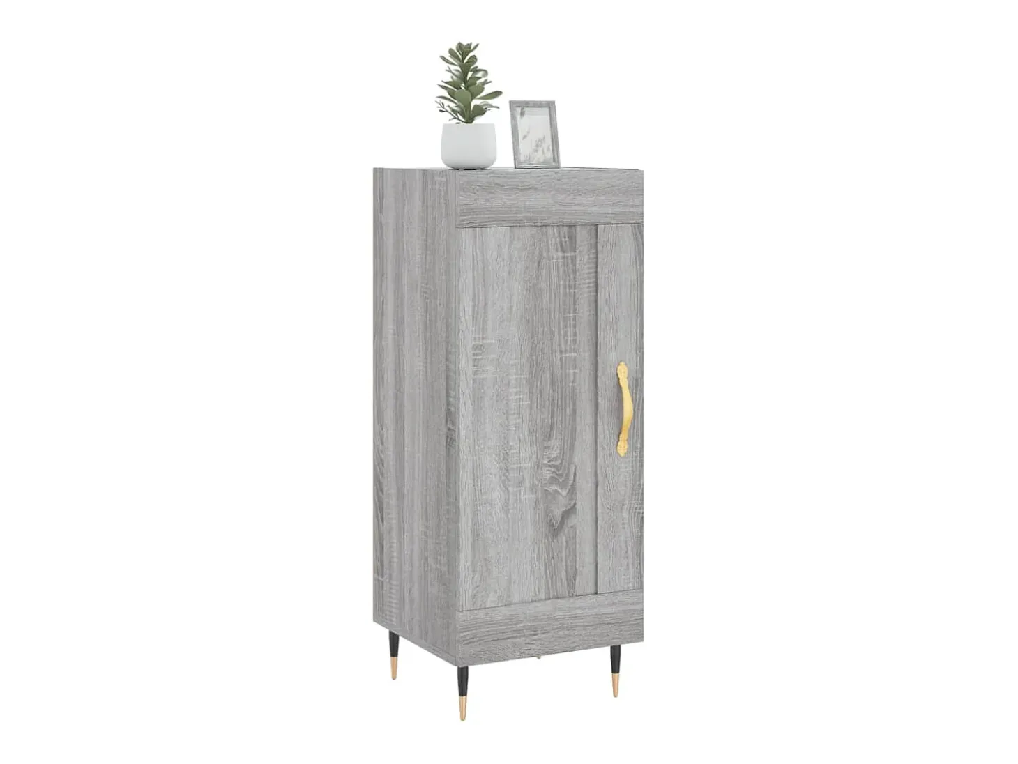 Aparador madera de ingeniería gris Sonoma 34,5x34x90 cm
