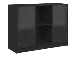 Aparador madera de ingeniería negro 102x37x75,5 cm