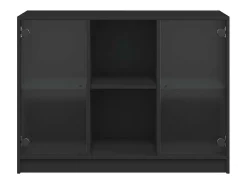 Aparador madera de ingeniería negro 102x37x75,5 cm