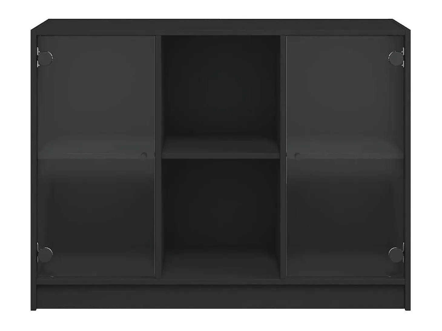 Aparador madera de ingeniería negro 102x37x75,5 cm