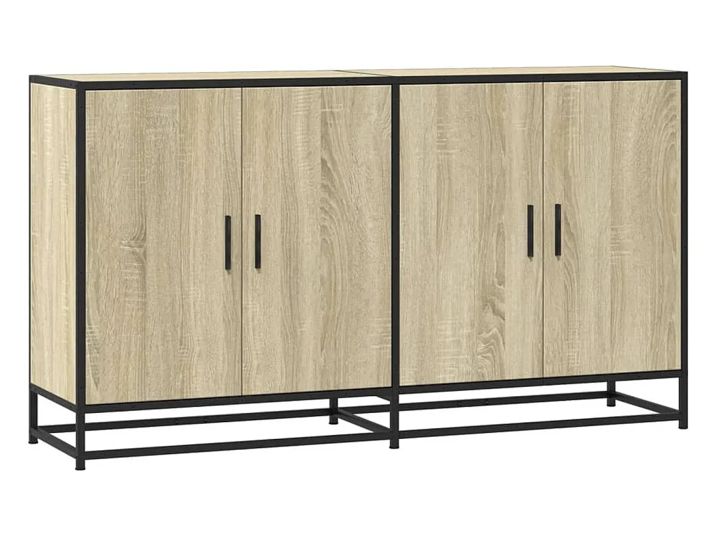 Aparador madera de ingeniería roble Sonoma 134x35x76 cm