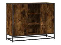 Aparador madera de ingeniería roble ahumado 92x35x76 cm