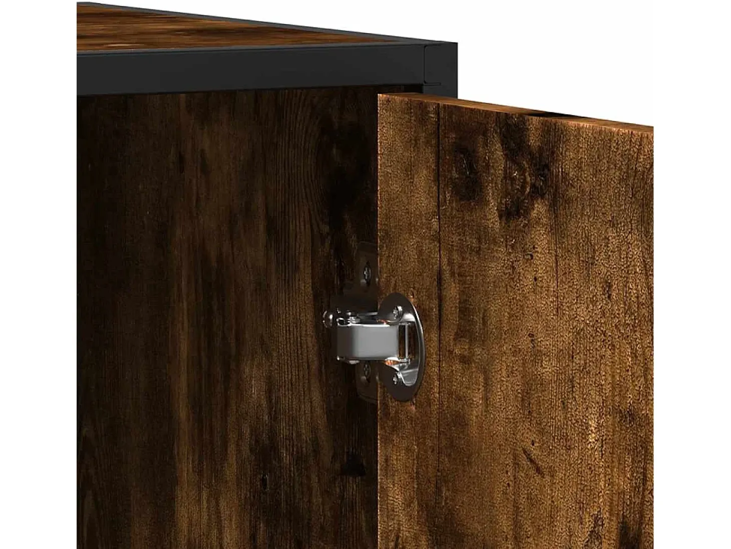 Aparador madera de ingeniería roble ahumado 92x35x76 cm