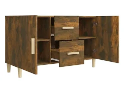 Aparador madera de ingeniería roble ahumado 100x36x60 cm
