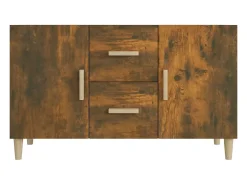 Aparador madera de ingeniería roble ahumado 100x36x60 cm