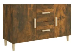 Aparador madera de ingeniería roble ahumado 100x36x60 cm