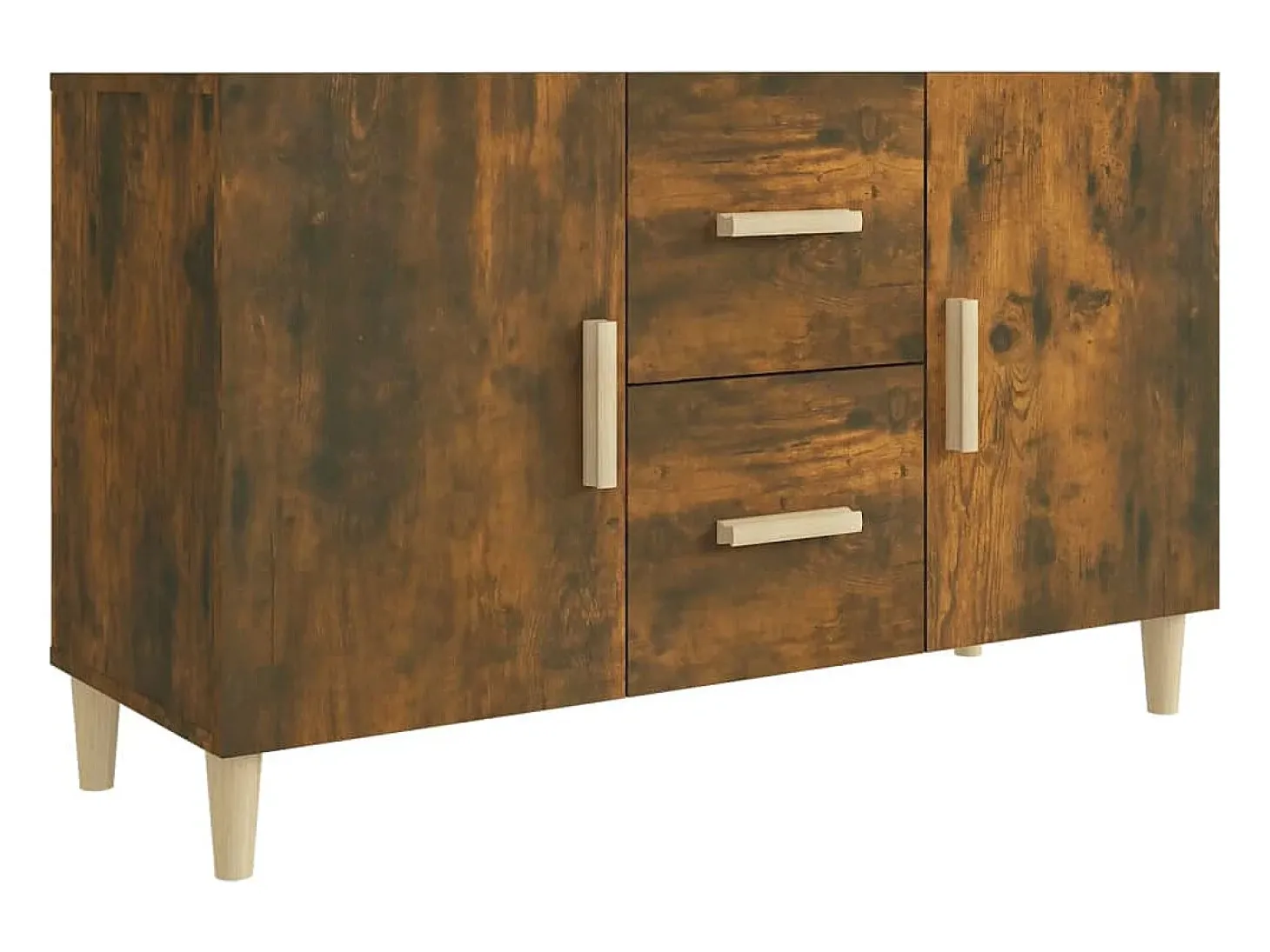 Aparador madera de ingeniería roble ahumado 100x36x60 cm