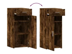 Aparador madera de ingeniería roble ahumado 40x42,5x93 cm