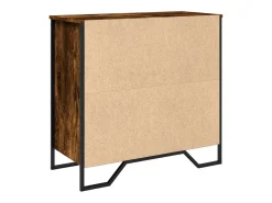 Aparador madera de ingeniería roble ahumado 78x35,5x74,5 cm