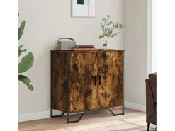 Aparador madera de ingeniería roble ahumado 78x35,5x74,5 cm