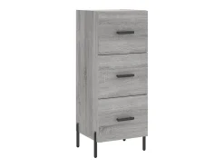 Aparador madera de ingeniería gris Sonoma 34,5x34x90 cm ES16060