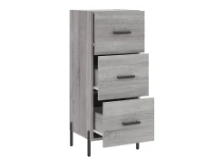 Aparador madera de ingeniería gris Sonoma 34,5x34x90 cm ES16060