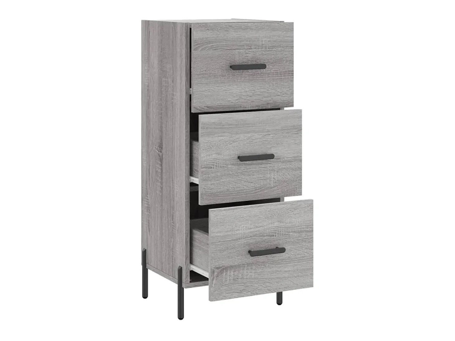 Aparador madera de ingeniería gris Sonoma 34,5x34x90 cm ES16060
