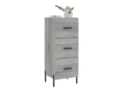 Aparador madera de ingeniería gris Sonoma 34,5x34x90 cm ES16060