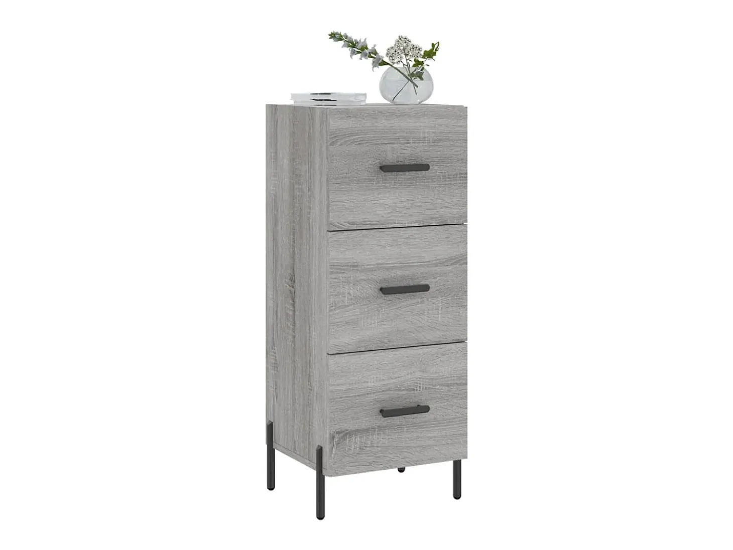 Aparador madera de ingeniería gris Sonoma 34,5x34x90 cm ES16060