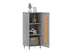 Aparador madera de ingeniería gris Sonoma 34,5x34x90 cm ES93596