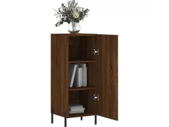 Aparador madera de ingeniería marrón roble 34,5x34x90 cm ES40601