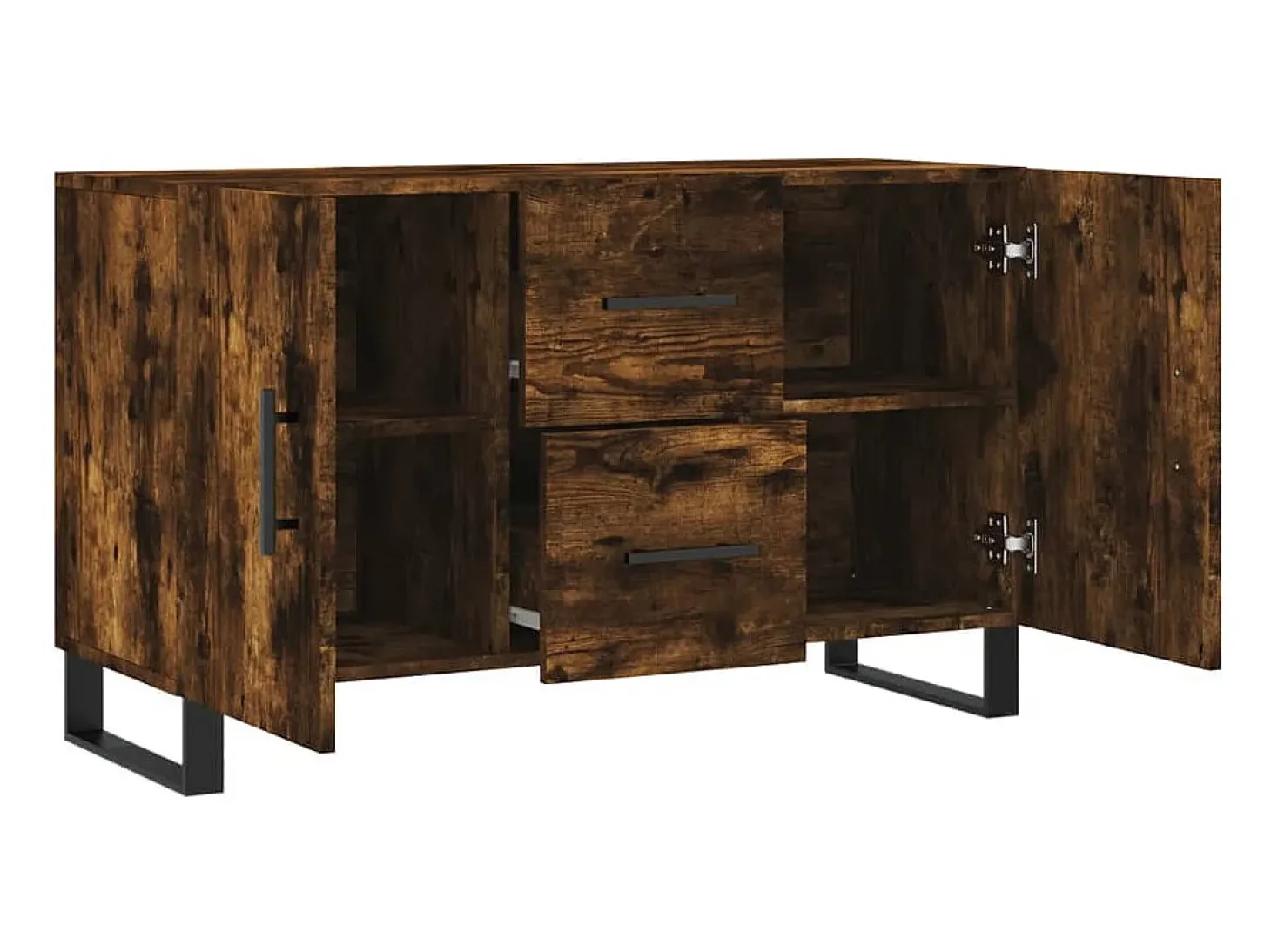 Aparador madera de ingeniería roble ahumado 100x36x60 cm