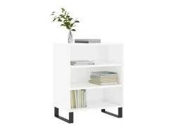 Aparador madera de ingeniería blanco brillante 57x35x70 cm ES28438