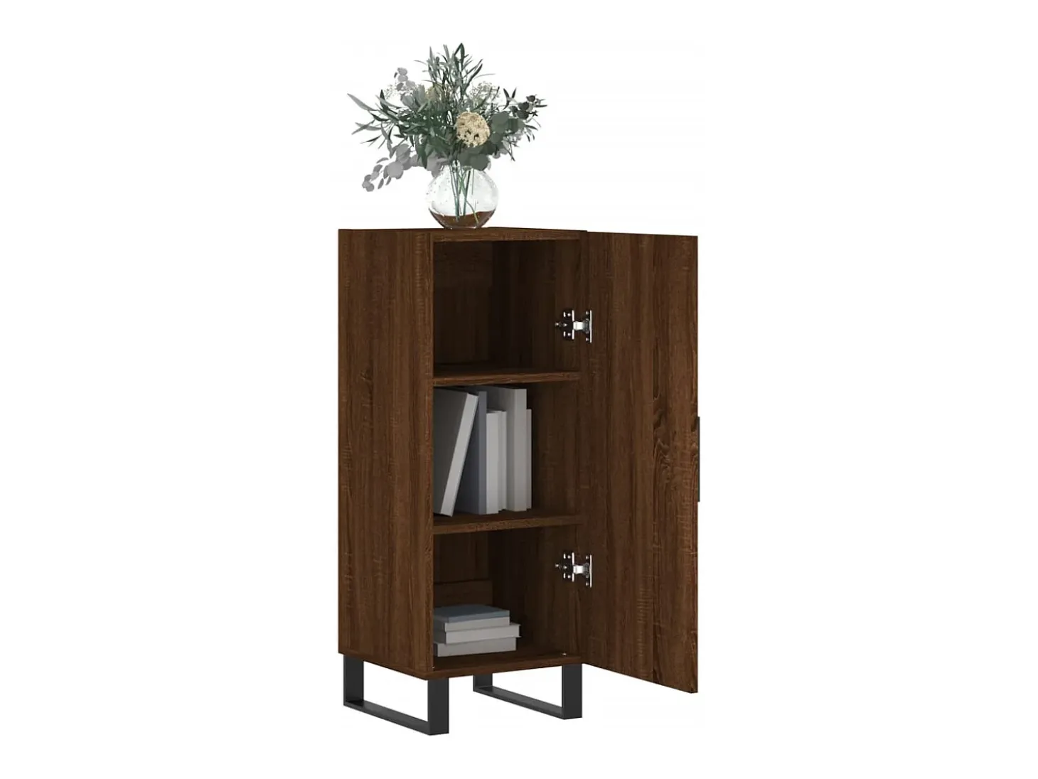 Aparador madera de ingeniería marrón roble 34,5x34x90 cm