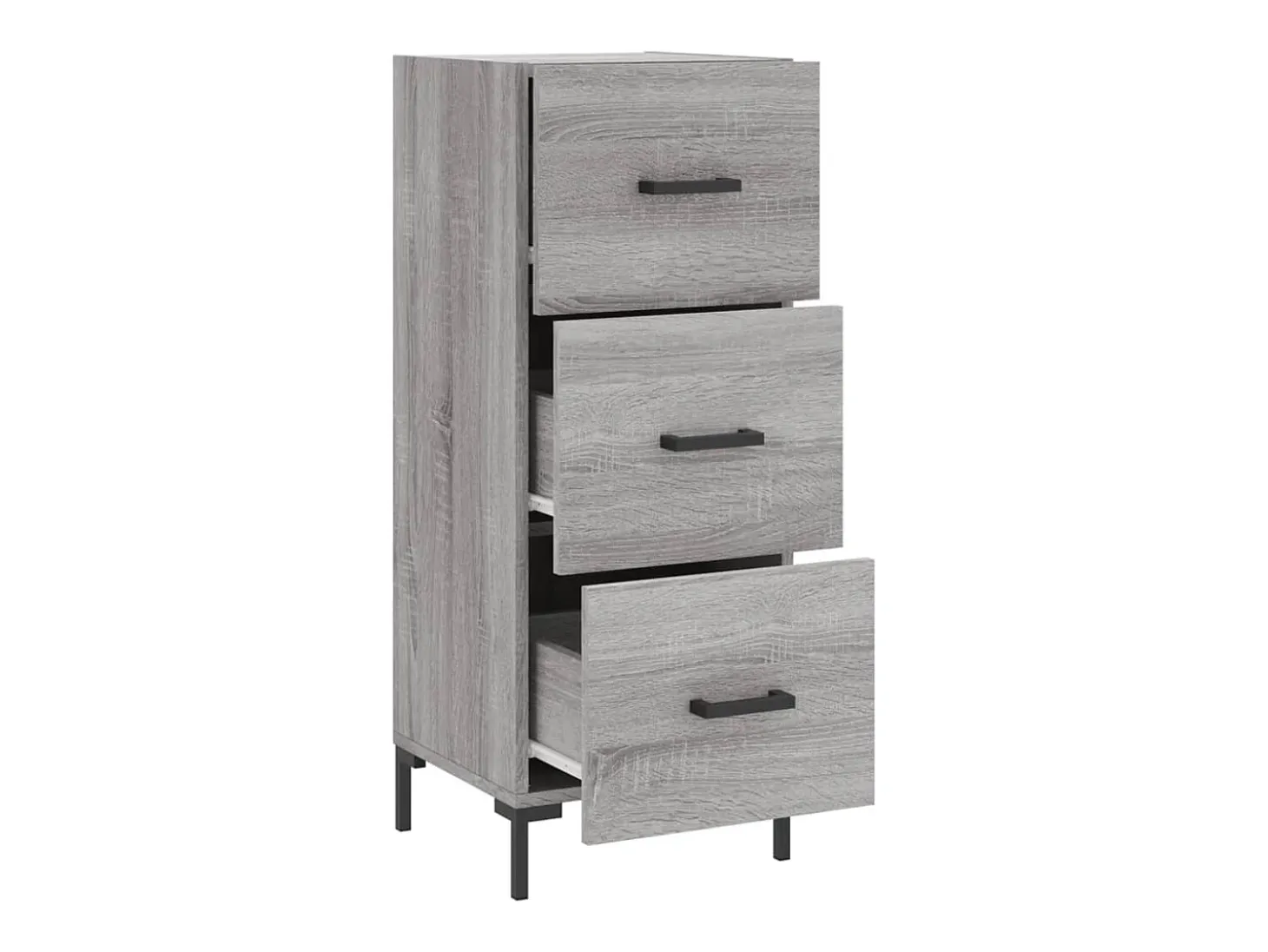 Aparador madera de ingeniería gris Sonoma 34,5x34x90 cm