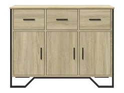 Aparador madera de ingeniería roble Sonoma 97x32,5x74,5 cm