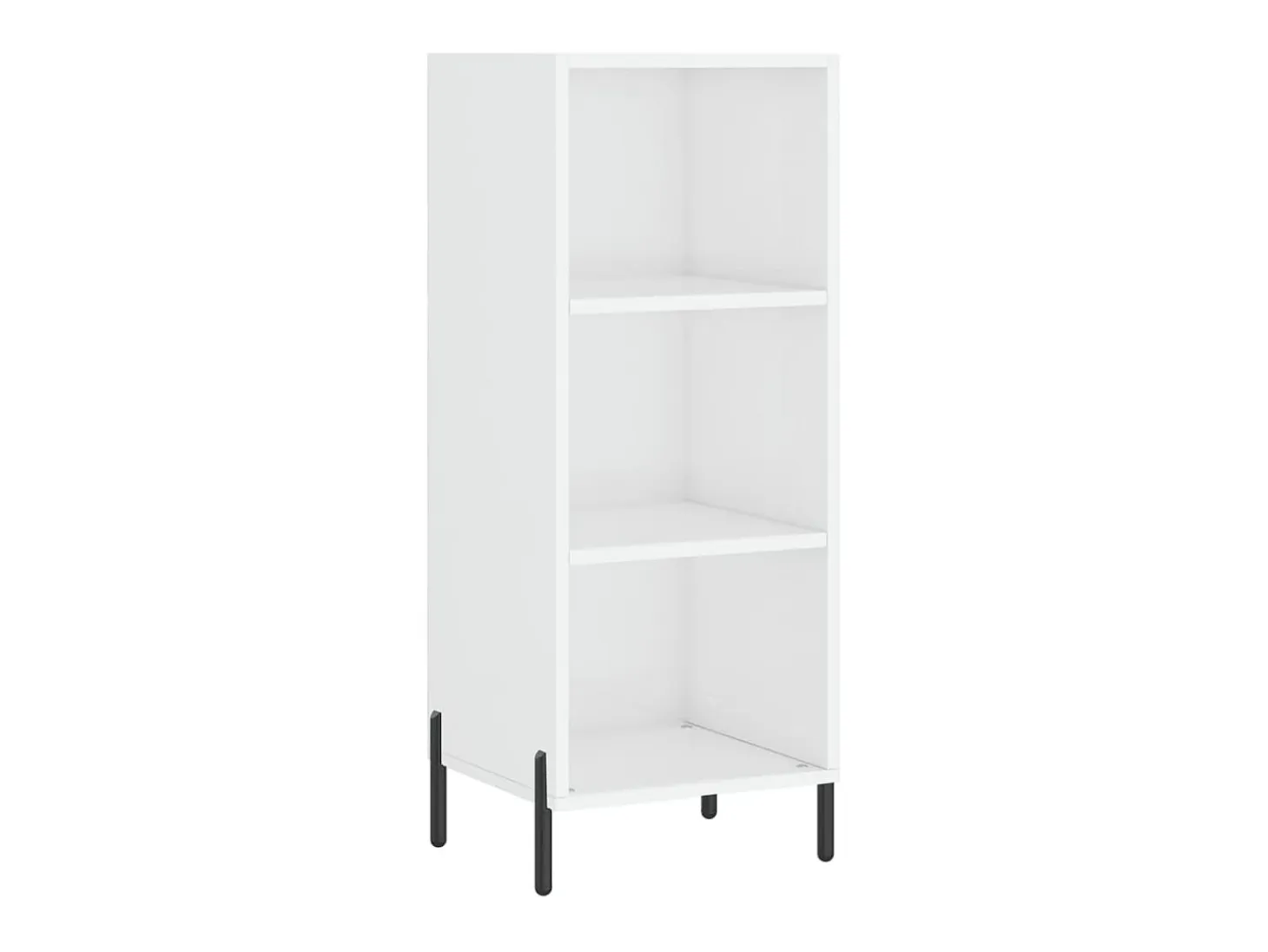 Aparador madera de ingeniería blanco brillante 34,5x32,5x90 cm ES25758