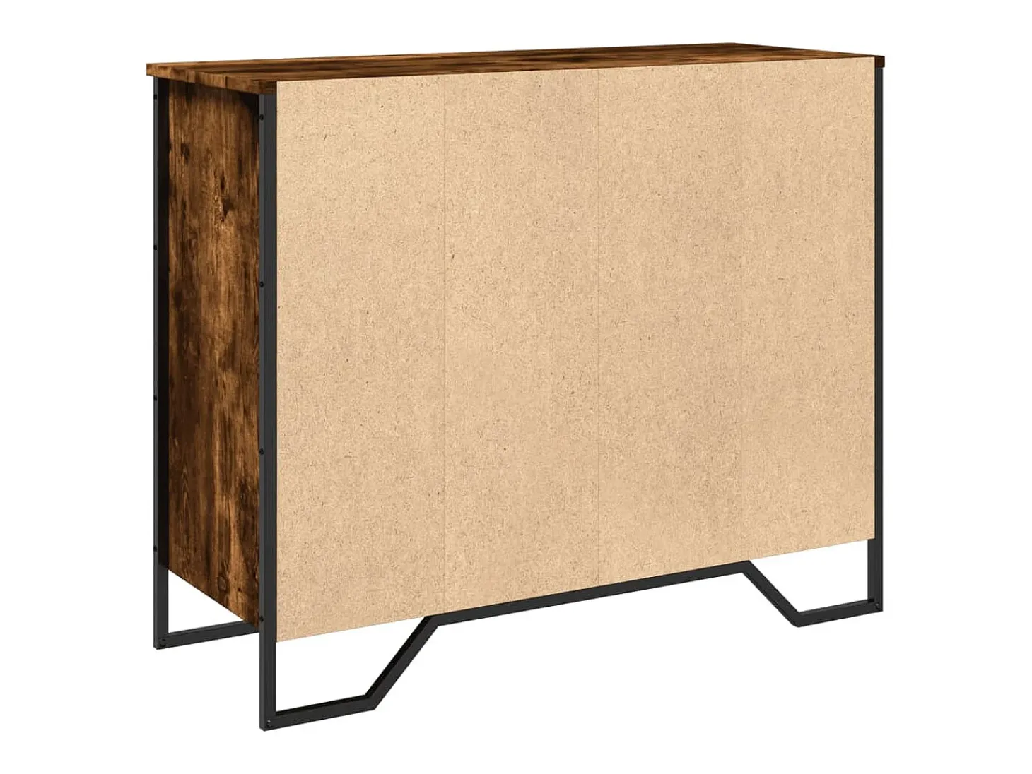 Aparador madera de ingeniería roble ahumado 91x35,5x74,5 cm