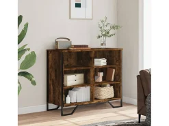 Aparador madera de ingeniería roble ahumado 91x35,5x74,5 cm