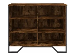 Aparador madera de ingeniería roble ahumado 91x35,5x74,5 cm